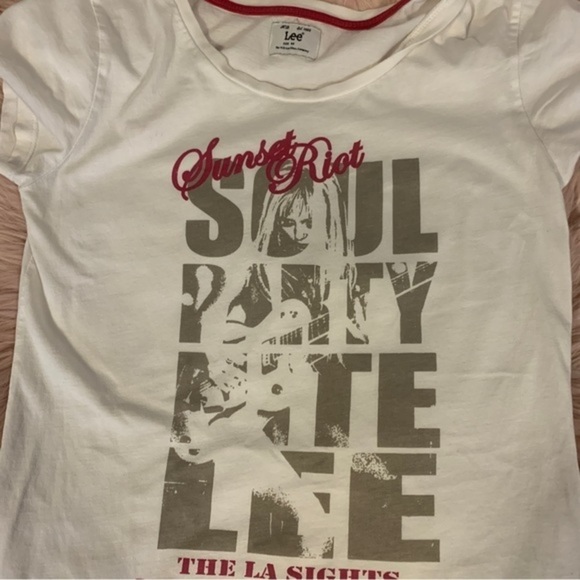 Lee Sunset Riot Graphic Tshirt Woman’s White - Picture 5 of 7